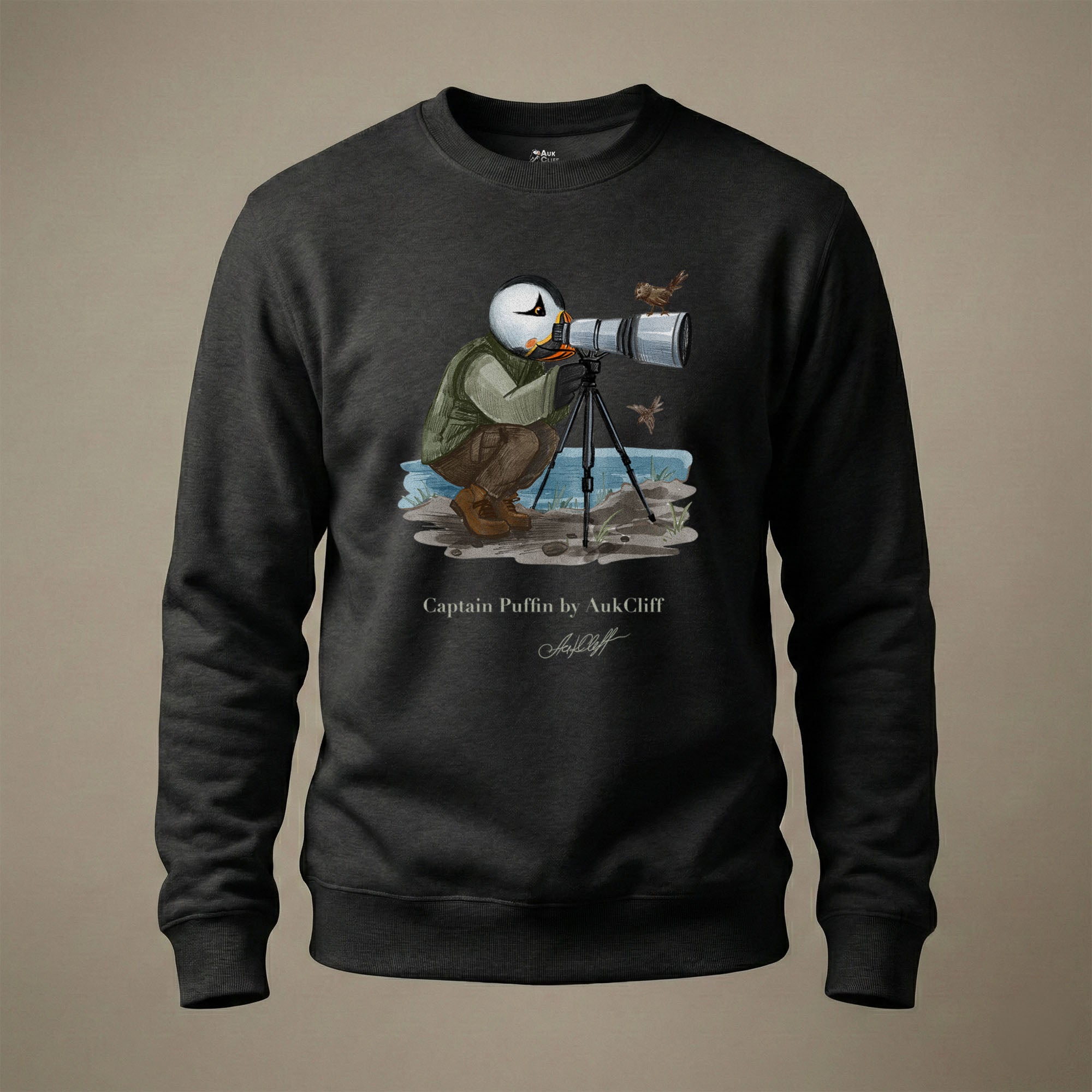 Captain Puffin Bird Photographer Sweatshirt