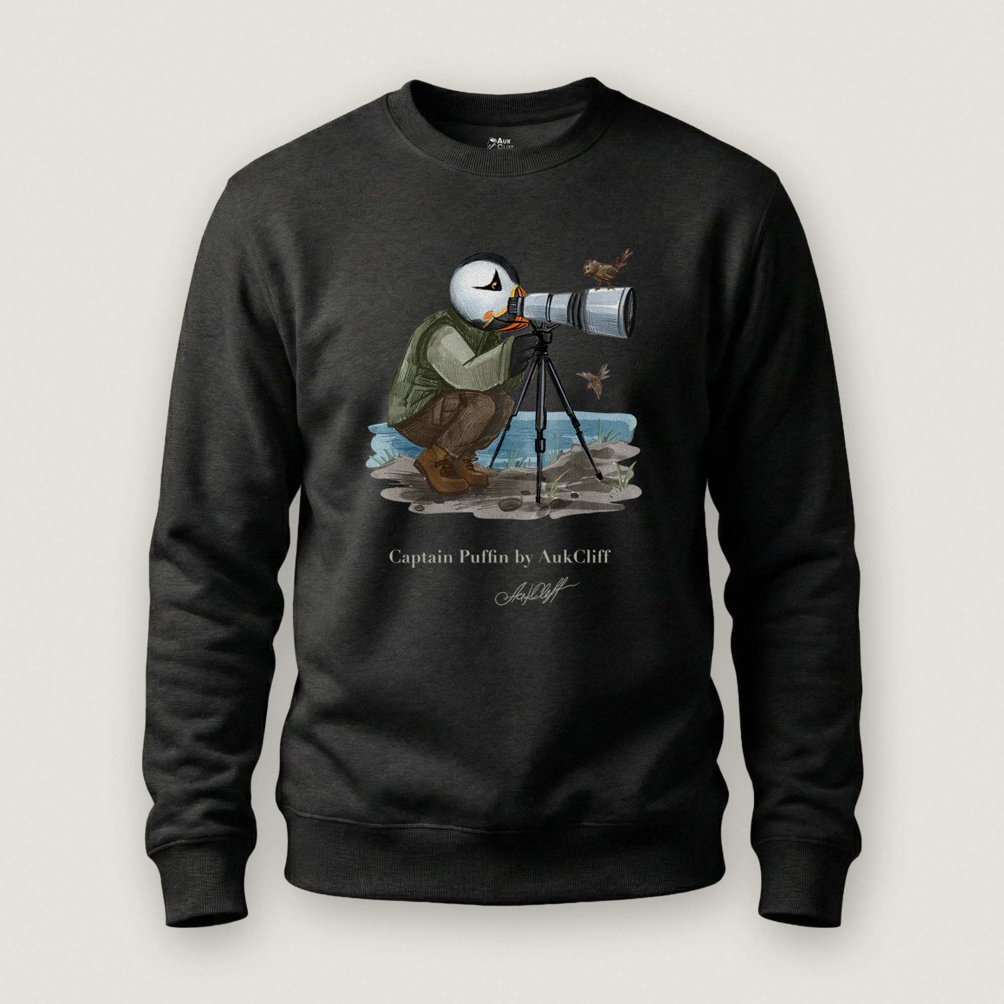 Captain Puffin Bird Photographer Sweatshirt