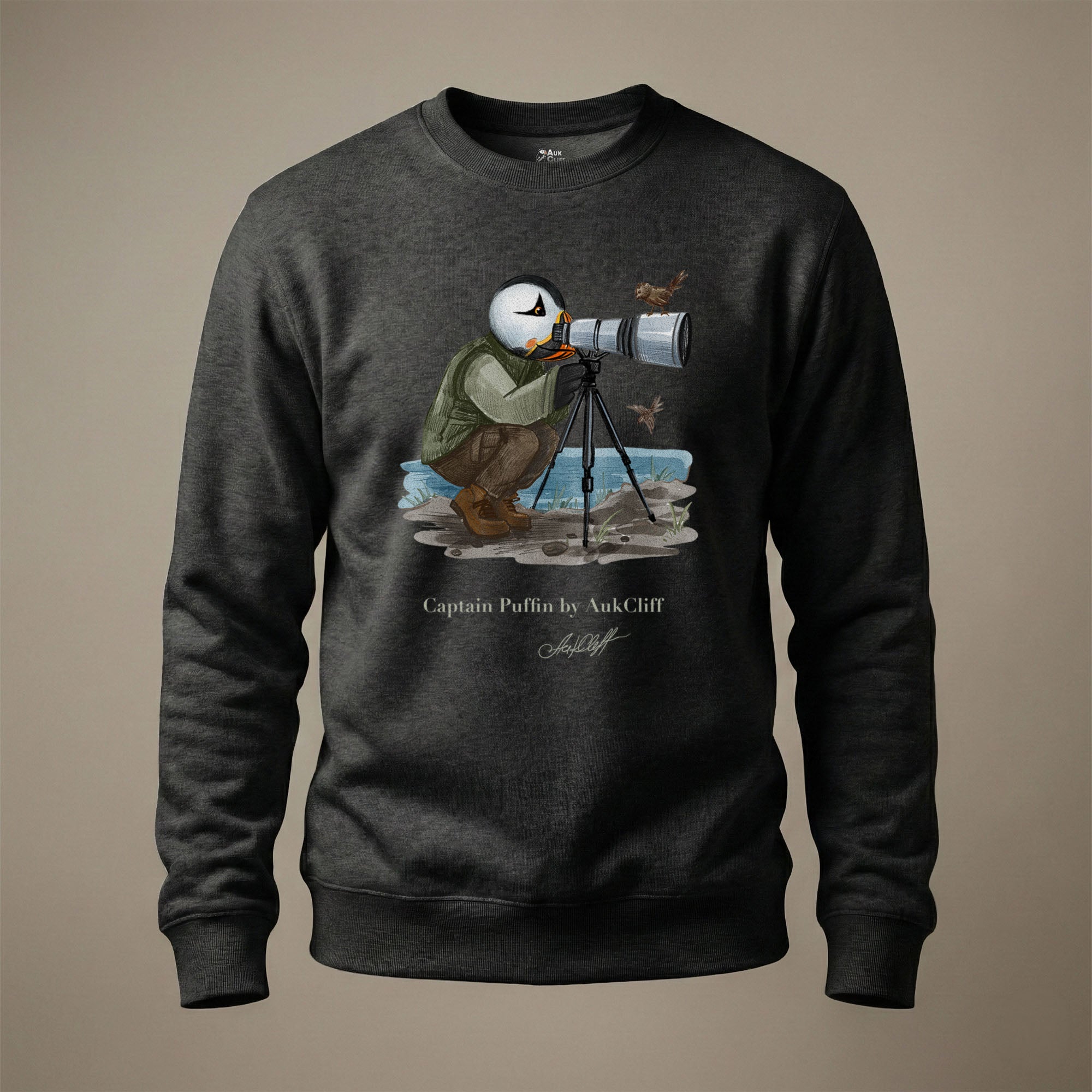 Captain Puffin Bird Photographer Sweatshirt