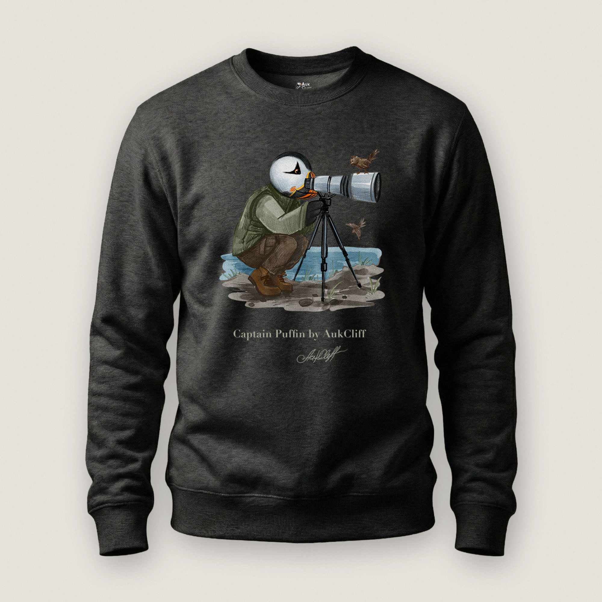 Captain Puffin Bird Photographer Sweatshirt