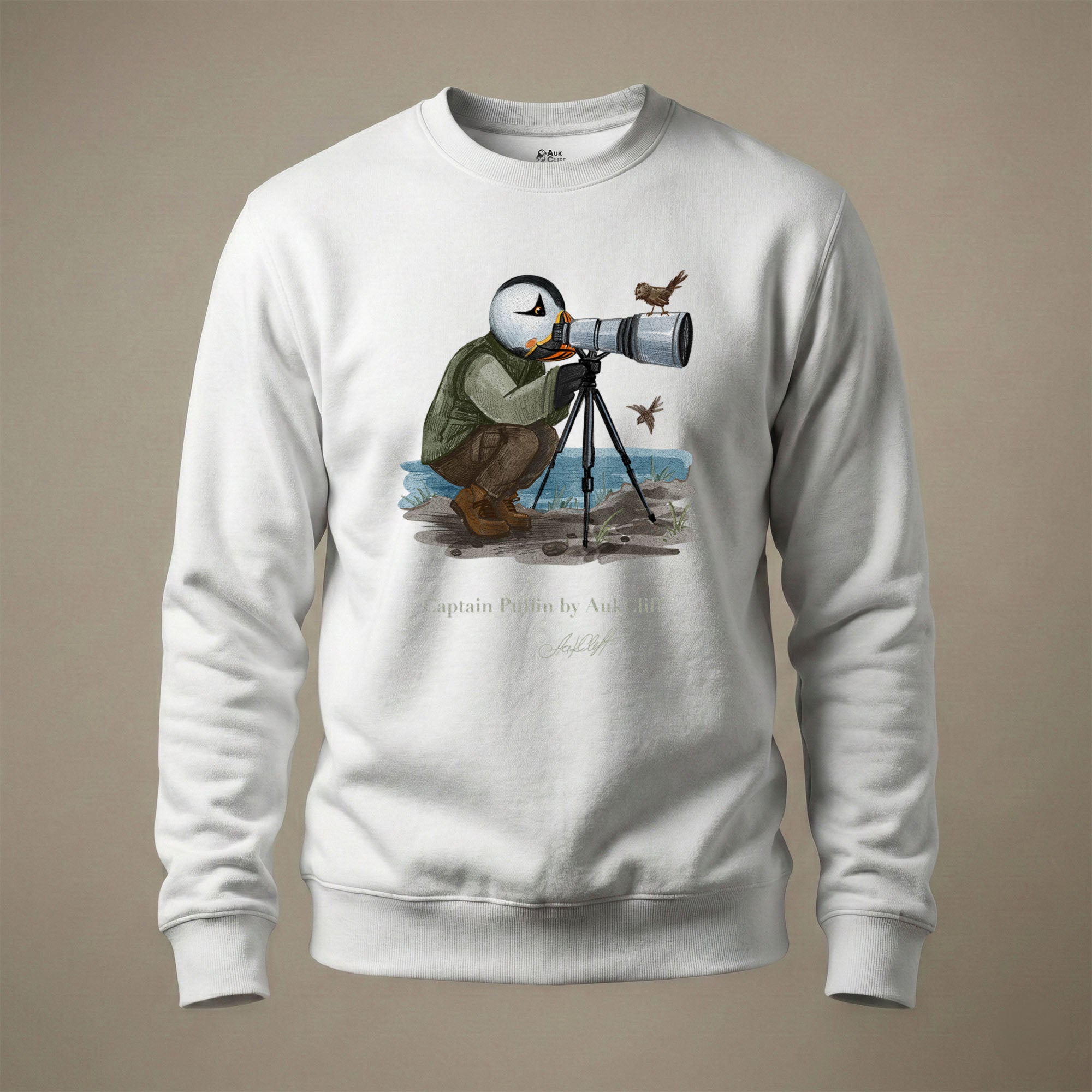 Captain Puffin Bird Photographer Sweatshirt