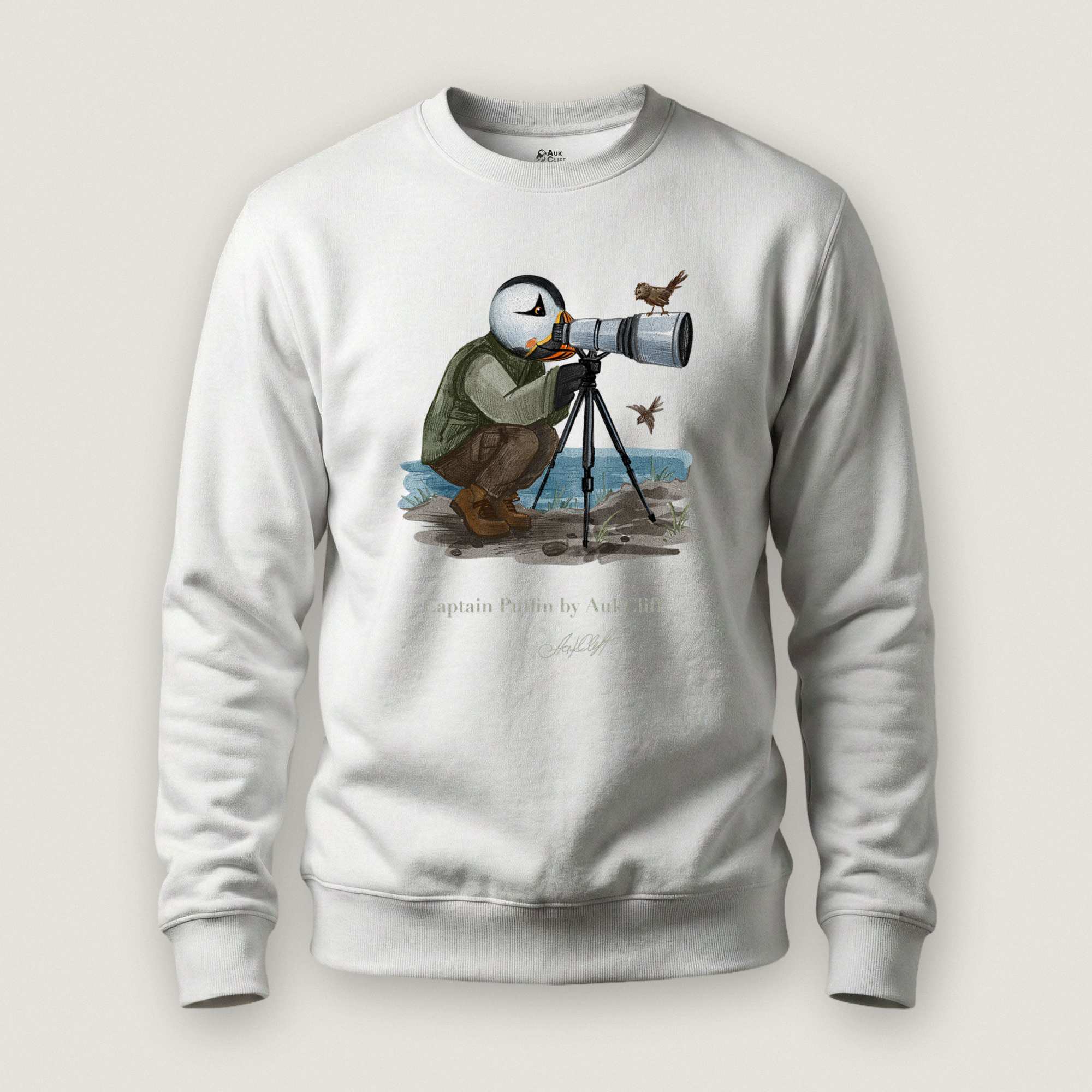 Captain Puffin Bird Photographer Sweatshirt