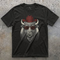 American Bison in a Cowboy Hat on the Road T-shirt