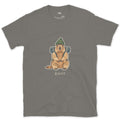 Bivvy, Marmot With a Bivy Sack design on a Charcoal Gildan Softstyle t-shirt