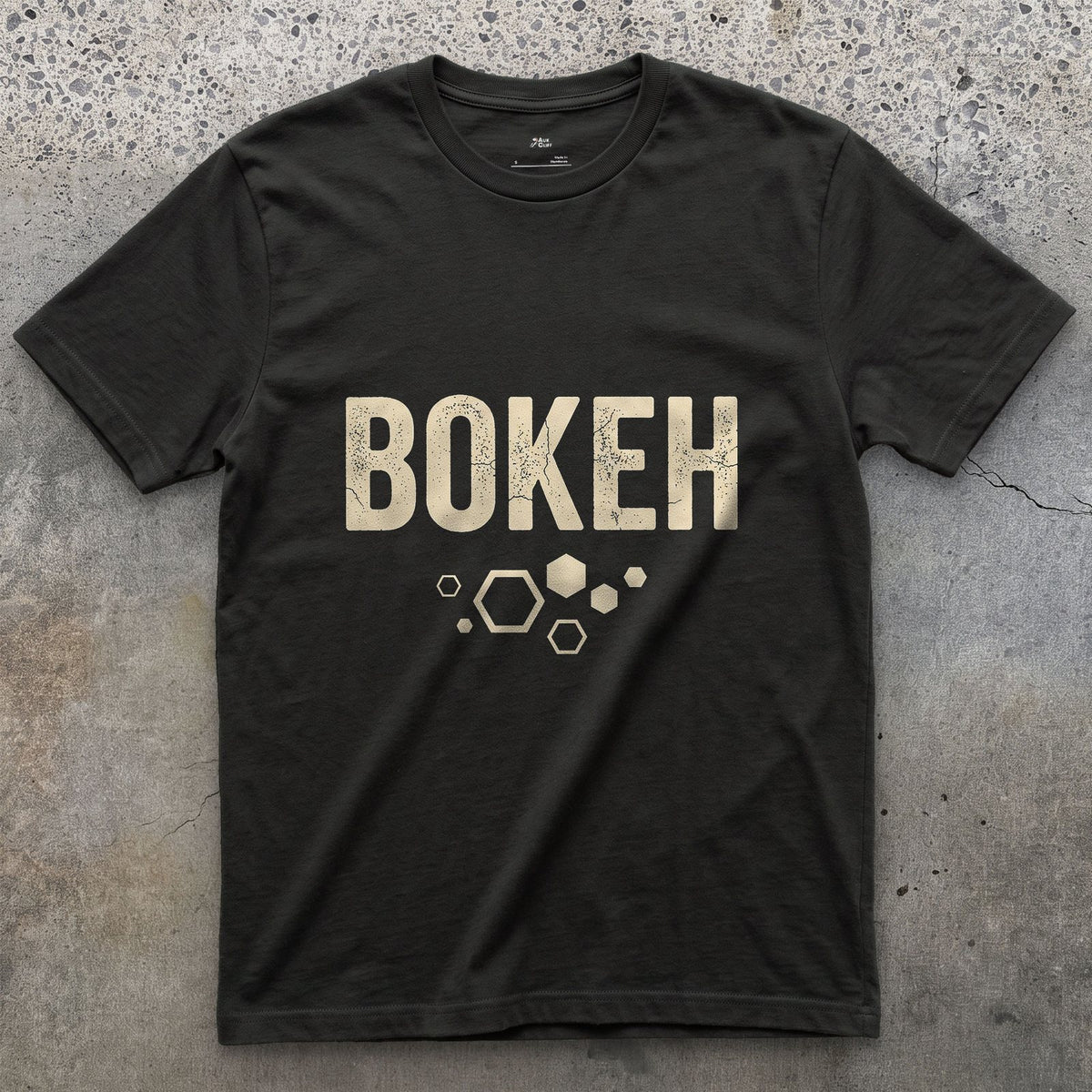 Bokeh, the Shape of Out of Focus Light design on a Black Gildan Softstyle t-shirt