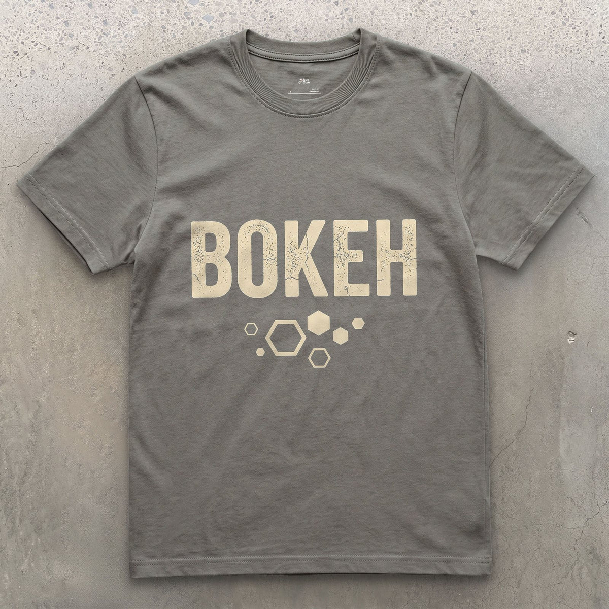 Bokeh, the Shape of Out of Focus Light design on a Charcoal Gildan Softstyle t-shirt