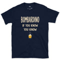 Apres Bombardino If You Know You Know design on a Navy Gildan Softstyle t-shirt