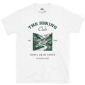 Boots on at Seven, Back Before Dark design on a White Gildan Softstyle t-shirt