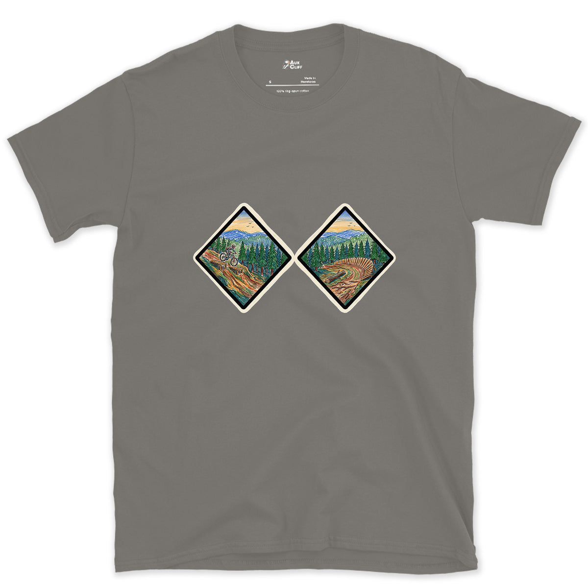 Both Black Diamonds Earned design on a Charcoal Gildan Softstyle t-shirt
