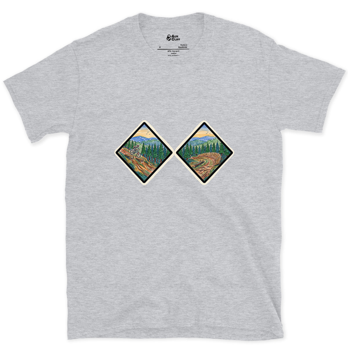 Both Black Diamonds Earned design on a Sport Grey Gildan Softstyle t-shirt