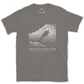 Brocken Spectre, Your Shadow From the Peak design on a Charcoal Gildan Softstyle t-shirt