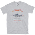 Measured Then Released, Brown Trout design on a Sport Grey Gildan Softstyle t-shirt