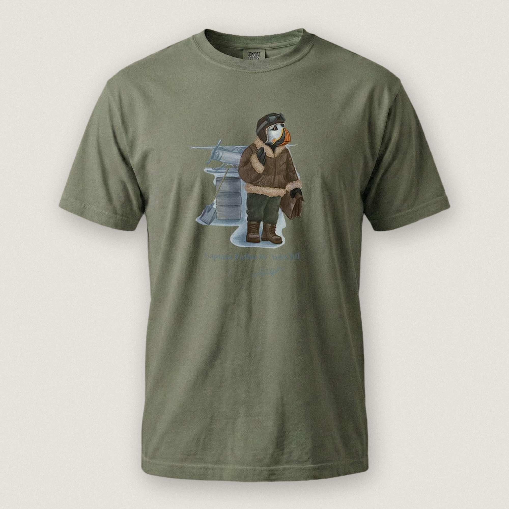 Captain Puffin Arctic Bush Pilot T-shirt