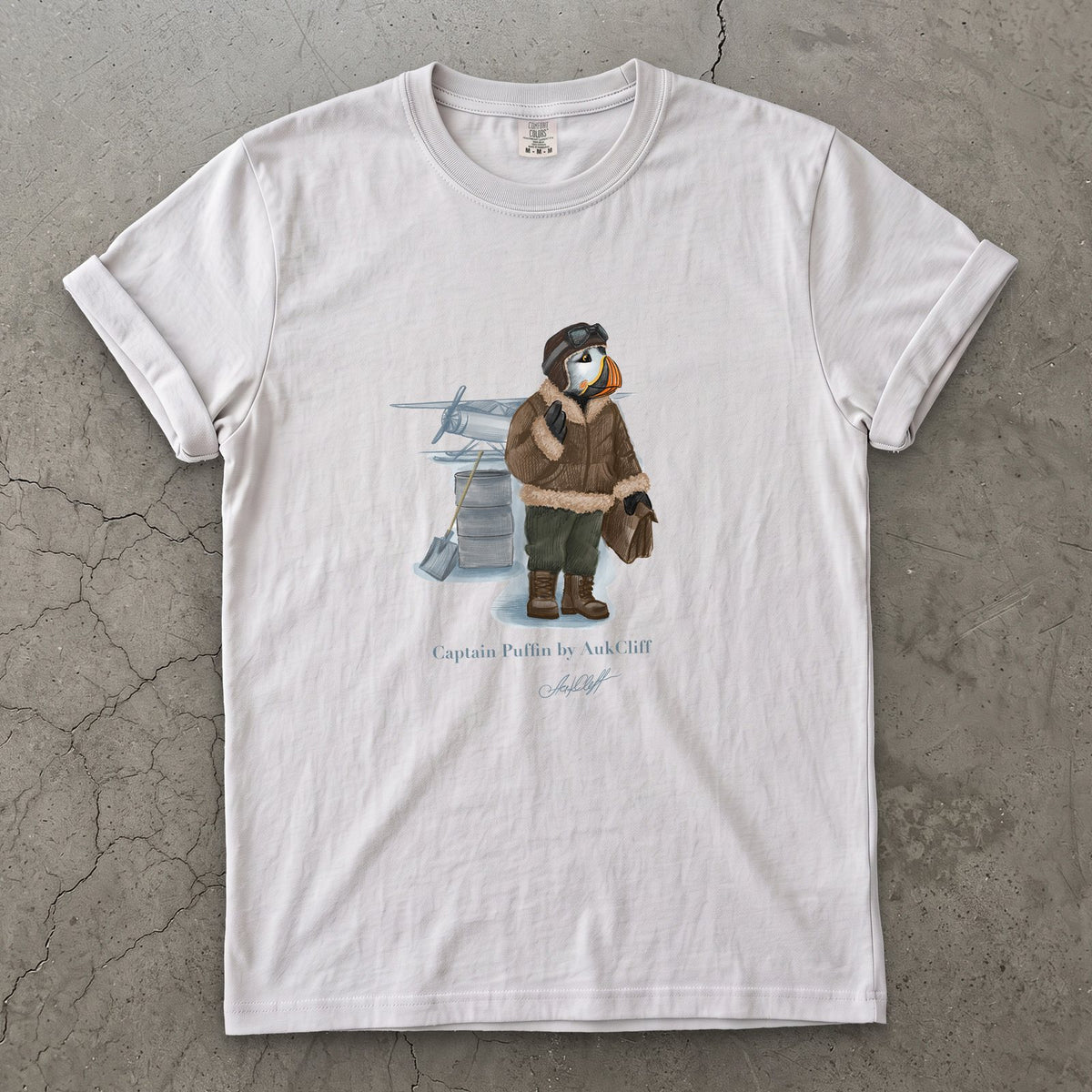 Captain Puffin Arctic Bush Pilot T-shirt