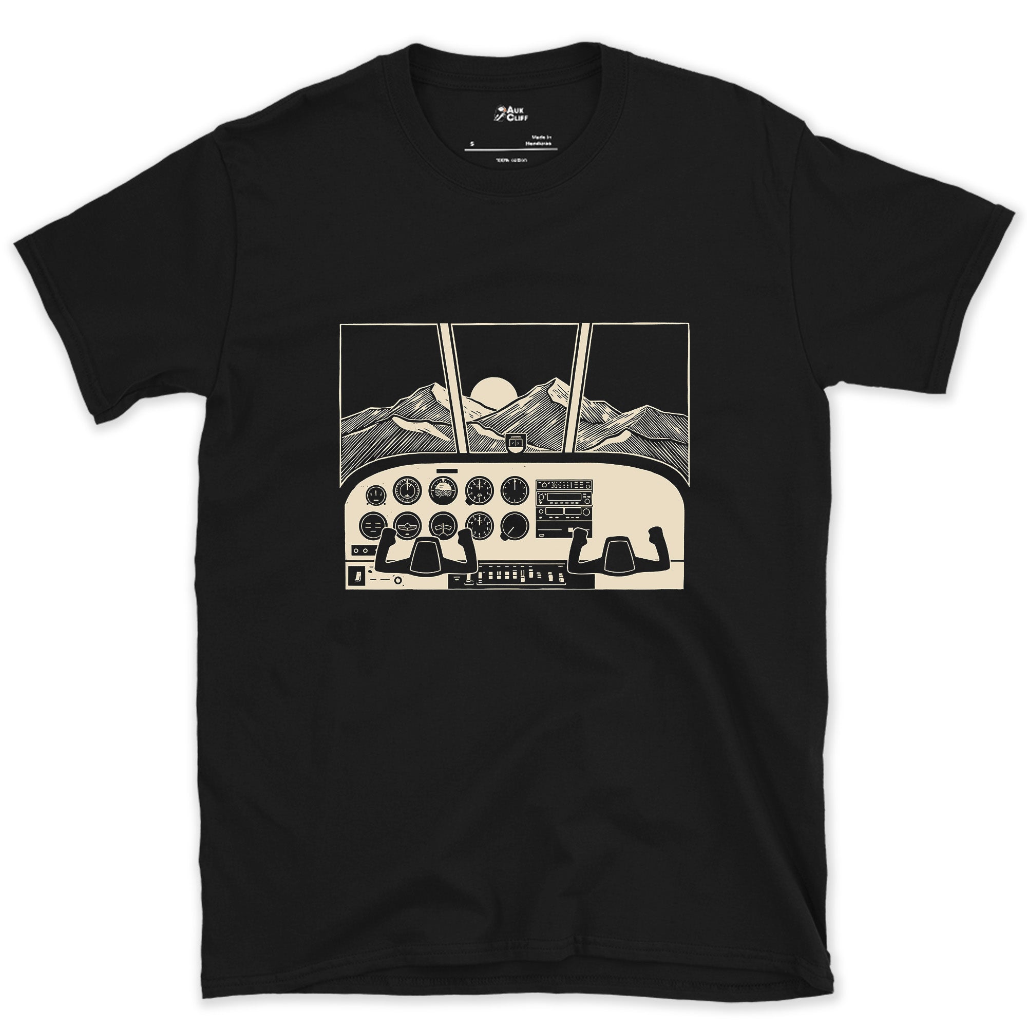Stripped Back to Bold Ink, Windscreen View design on a Black Gildan Softstyle t-shirt