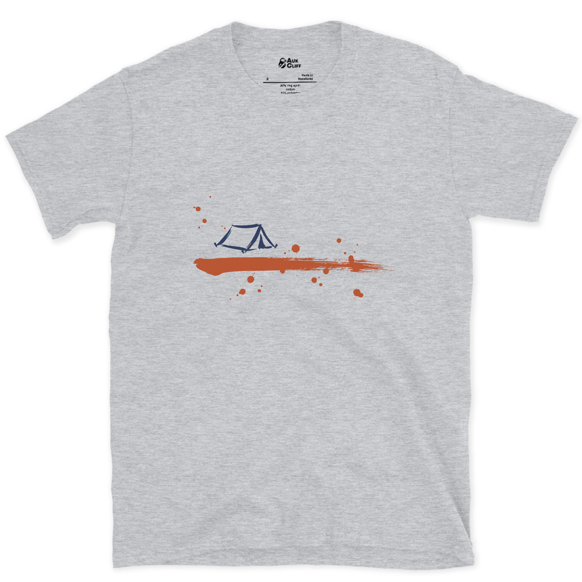 Camp Before Dark design on a Sport Grey Gildan Softstyle t-shirt