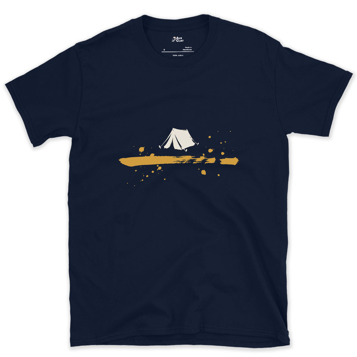 Camp Before Dark design on a Navy Gildan Softstyle t-shirt