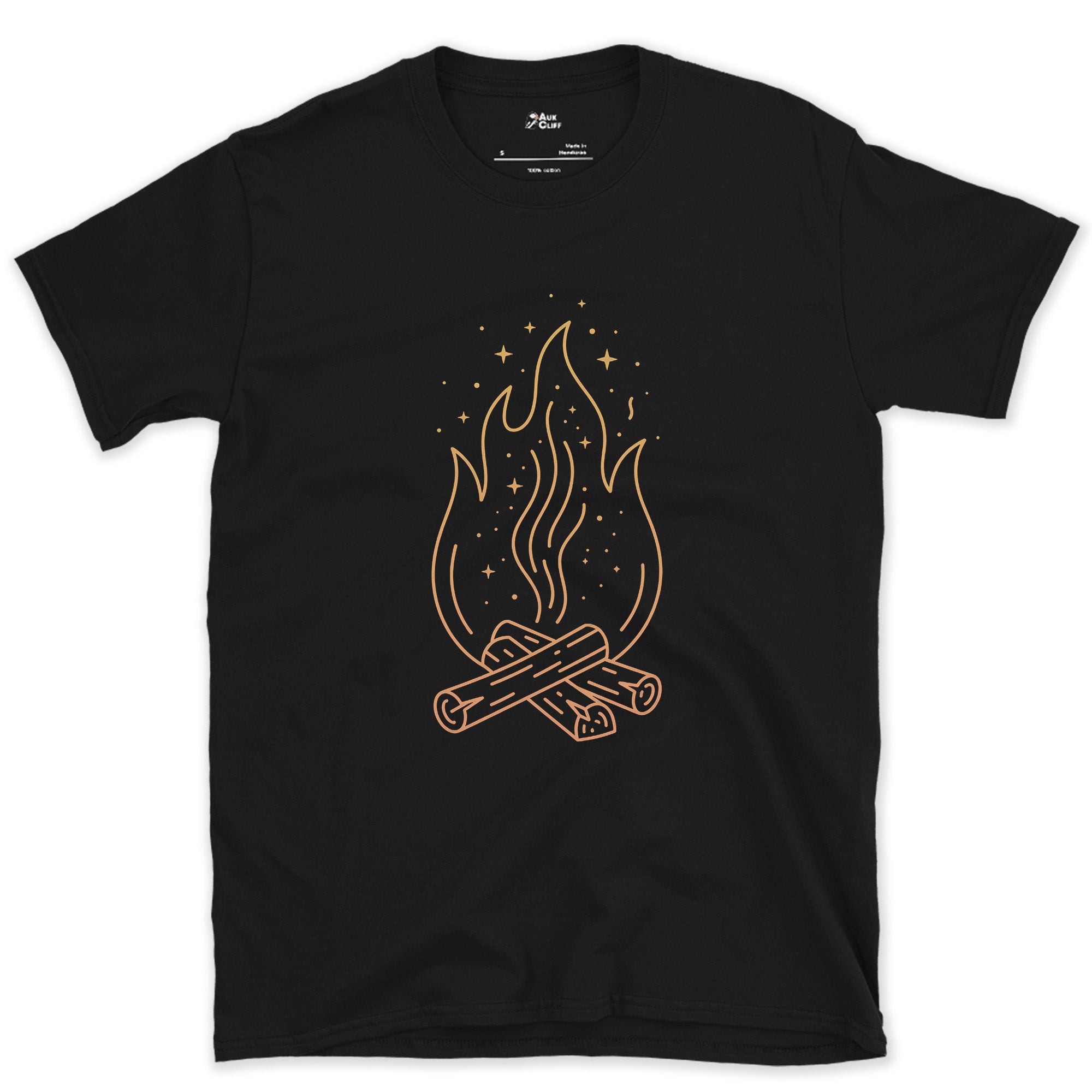 Stars Above, a Little Smoke Below design on a Black Gildan Softstyle t-shirt