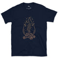 Stars Above, a Little Smoke Below design on a Navy Gildan Softstyle t-shirt