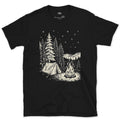 Nothing on the Agenda But the Fire, Dark design on a Black Gildan Softstyle t-shirt