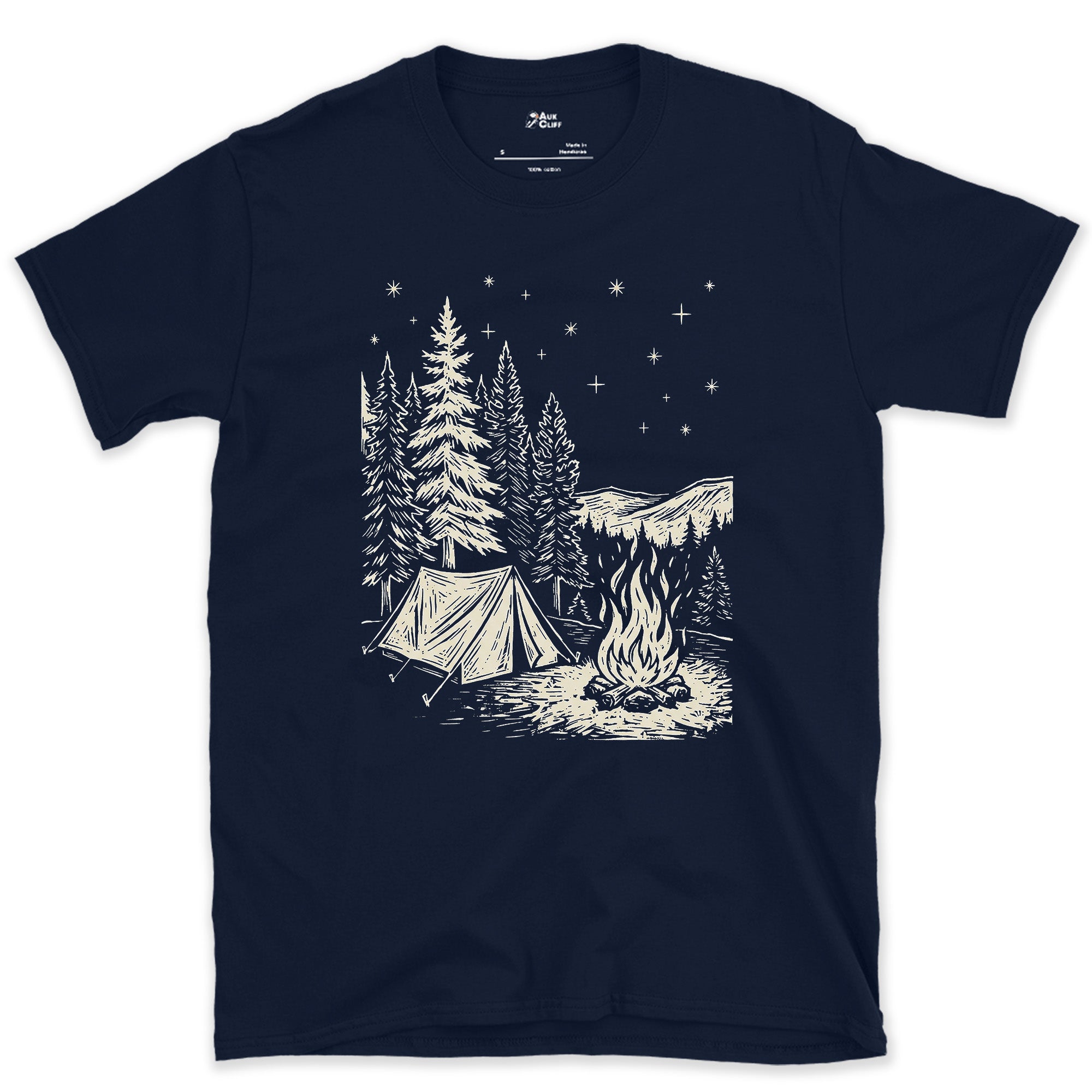 Nothing on the Agenda But the Fire, Dark design on a Navy Gildan Softstyle t-shirt