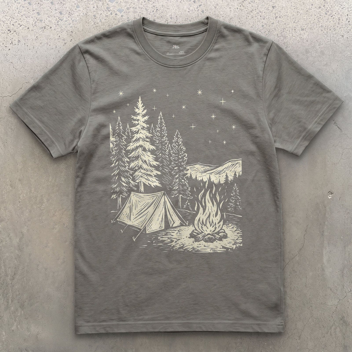 Nothing on the Agenda But the Fire, Dark design on a Charcoal Gildan Softstyle t-shirt