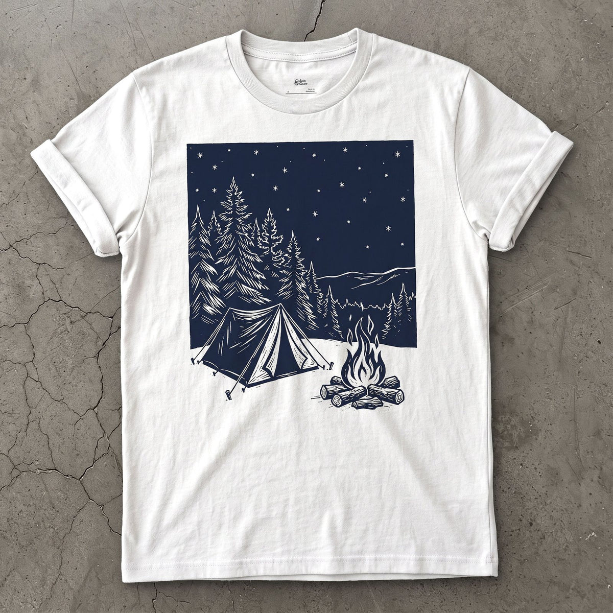 Nothing on the Agenda But the Fire, Light design on a White Gildan Softstyle t-shirt