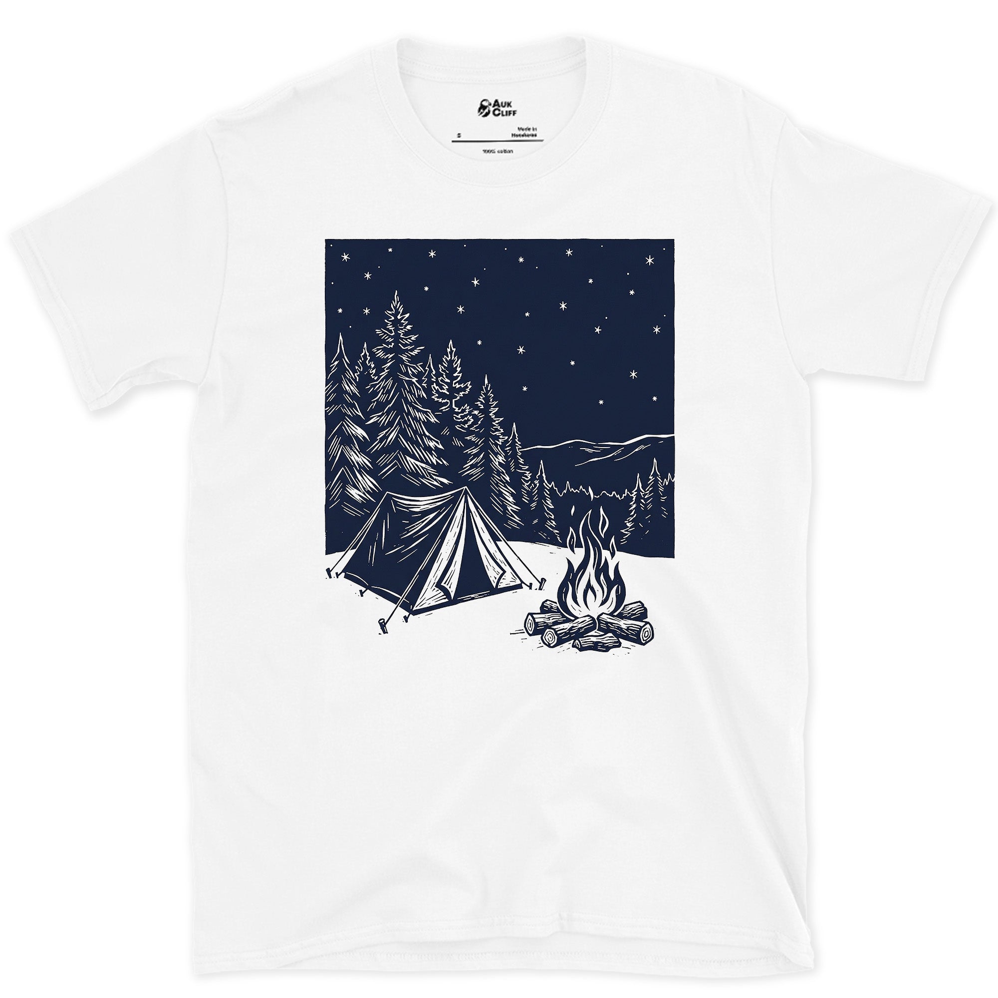 Nothing on the Agenda But the Fire, Light design on a White Gildan Softstyle t-shirt