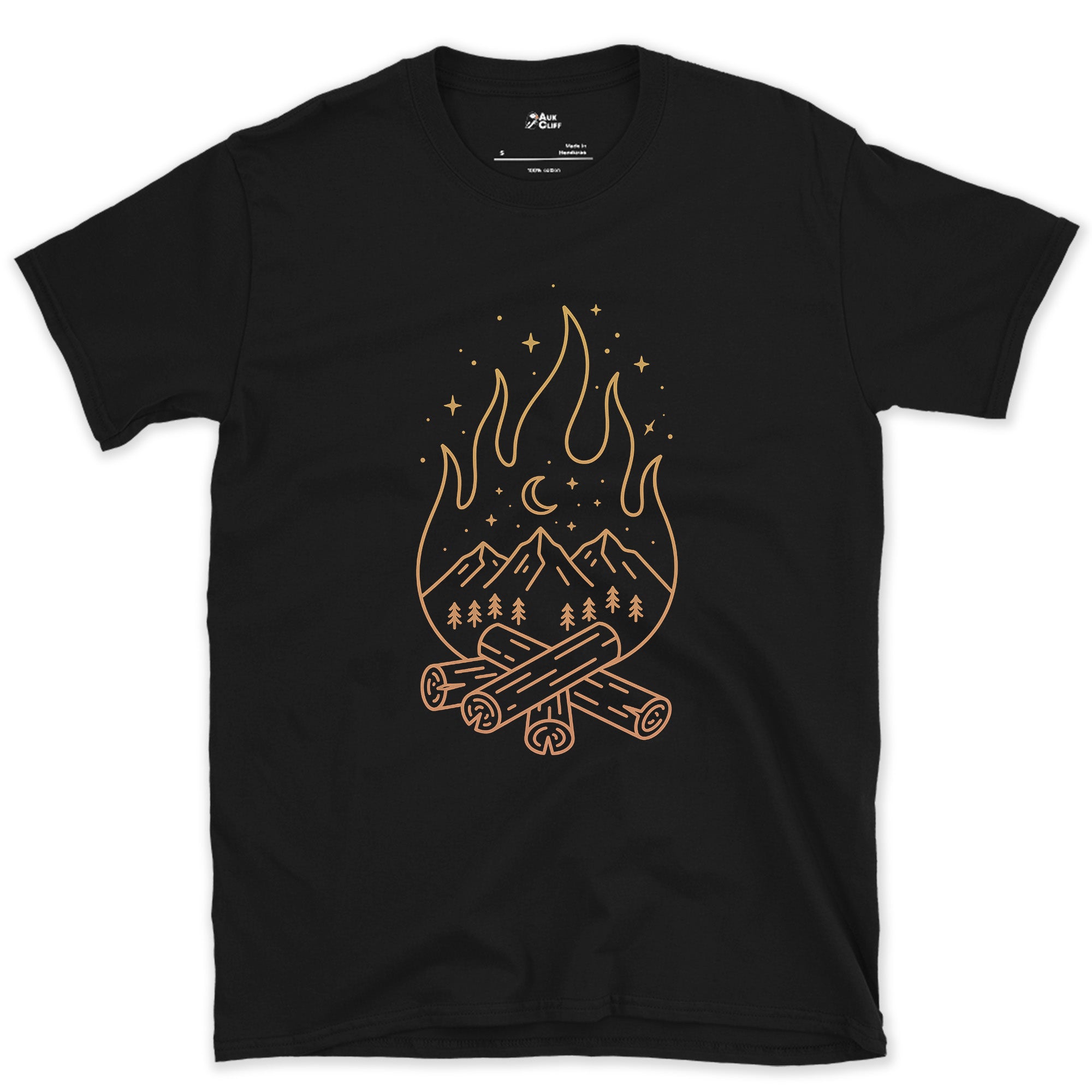 Every Ridge, One Small Fire design on a Black Gildan Softstyle t-shirt