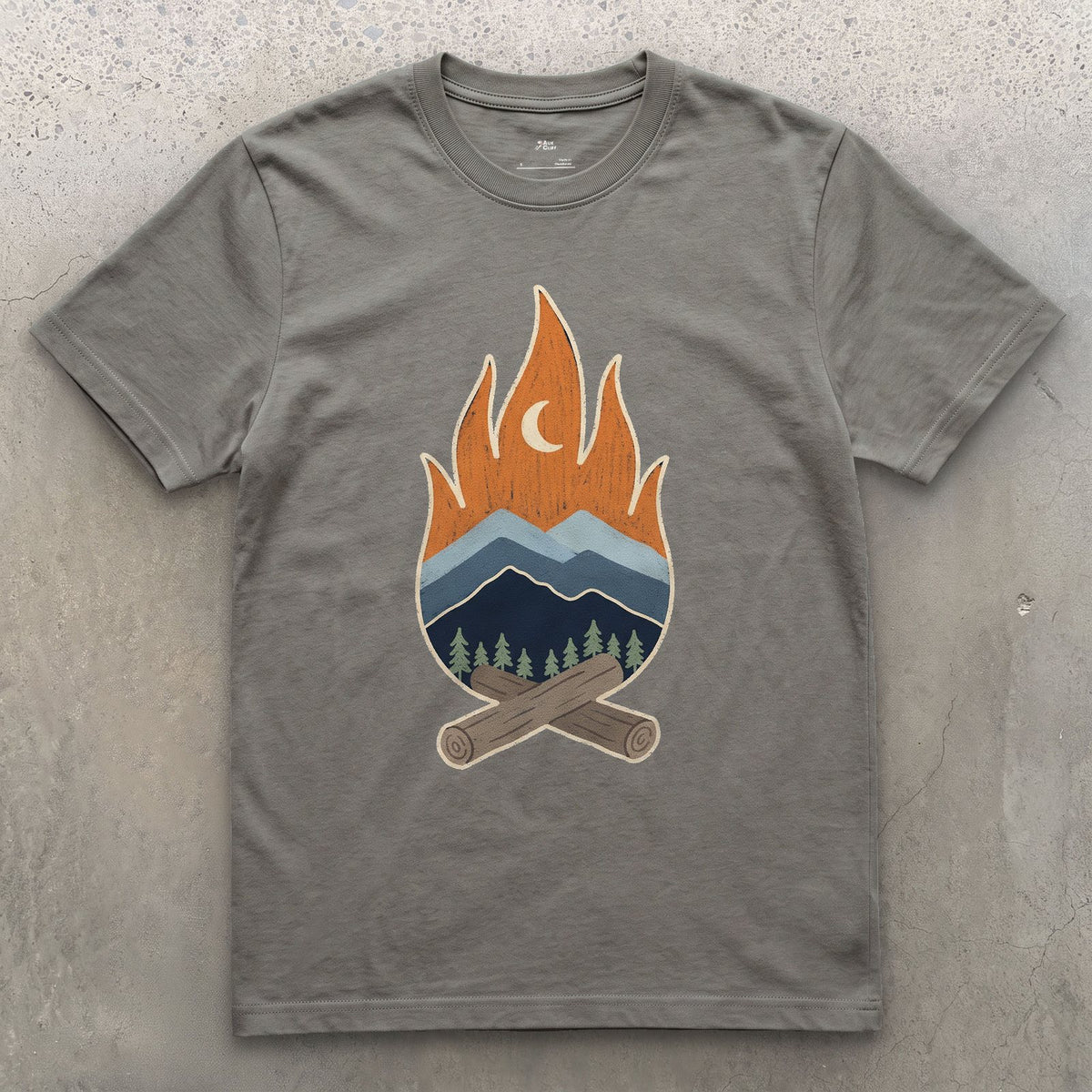 Where the Range Meets Moonrise design on a Charcoal Gildan Softstyle t-shirt