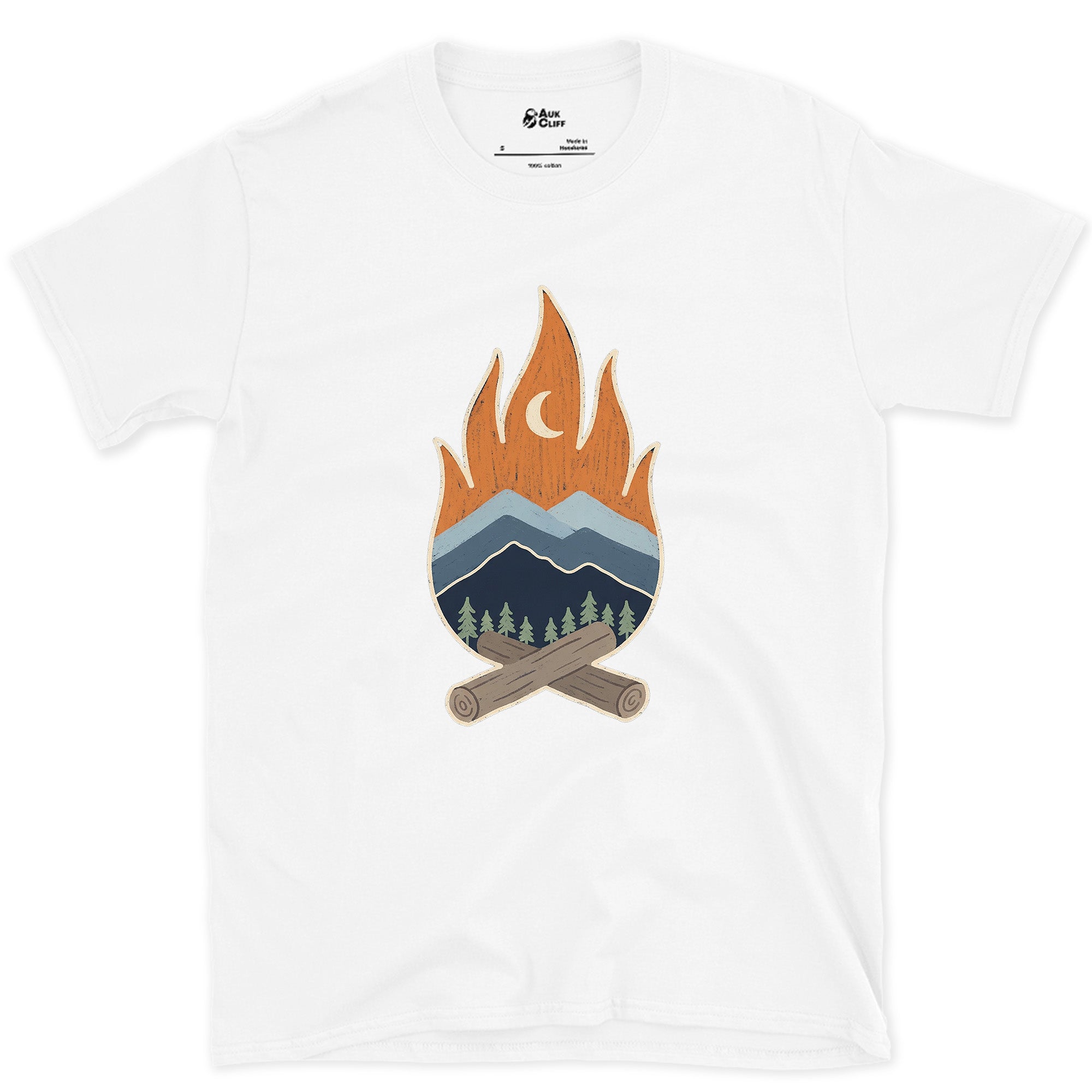 Where the Range Meets Moonrise design on a White Gildan Softstyle t-shirt