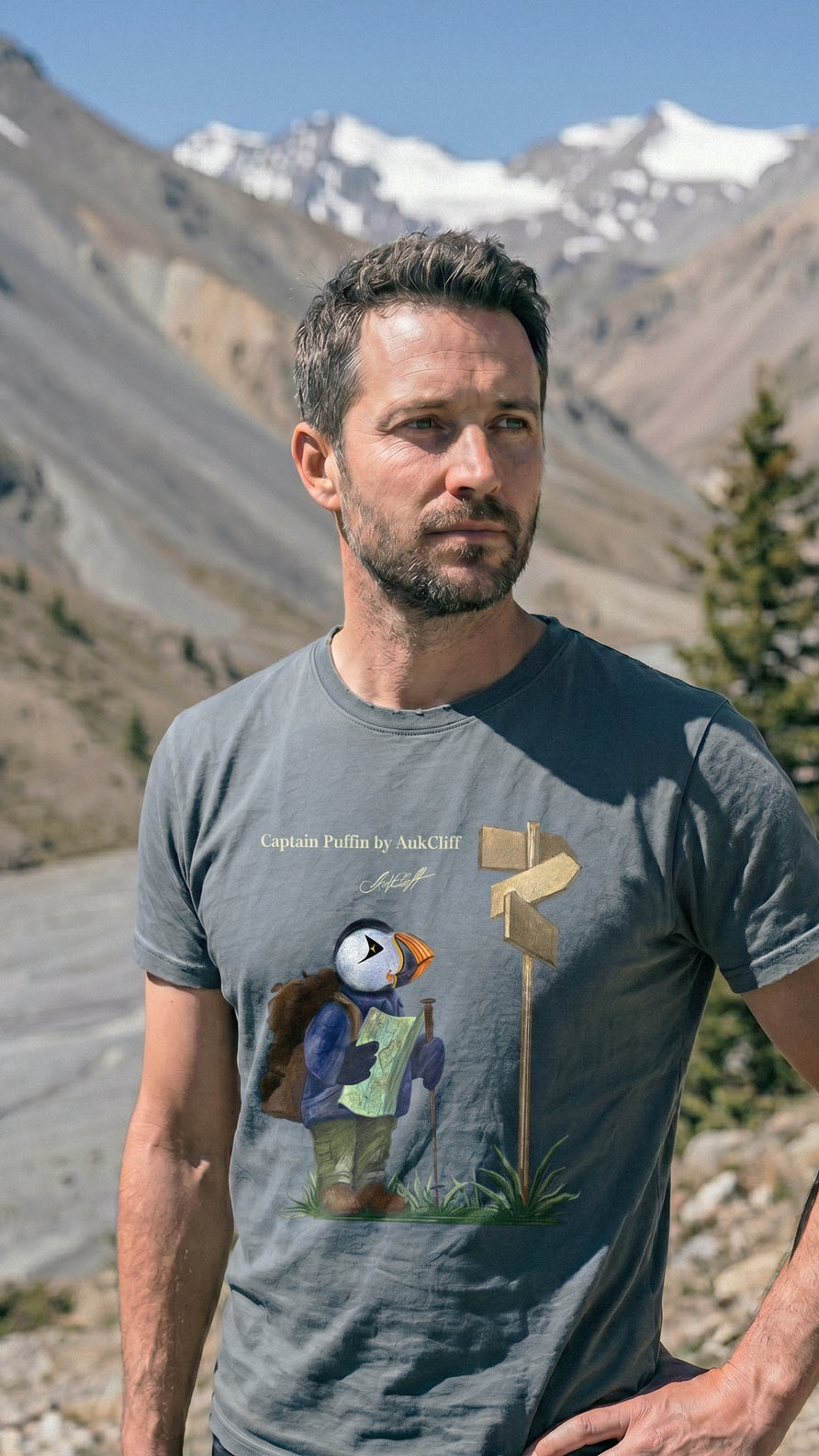 Captain Puffin Hiker T-Shirt