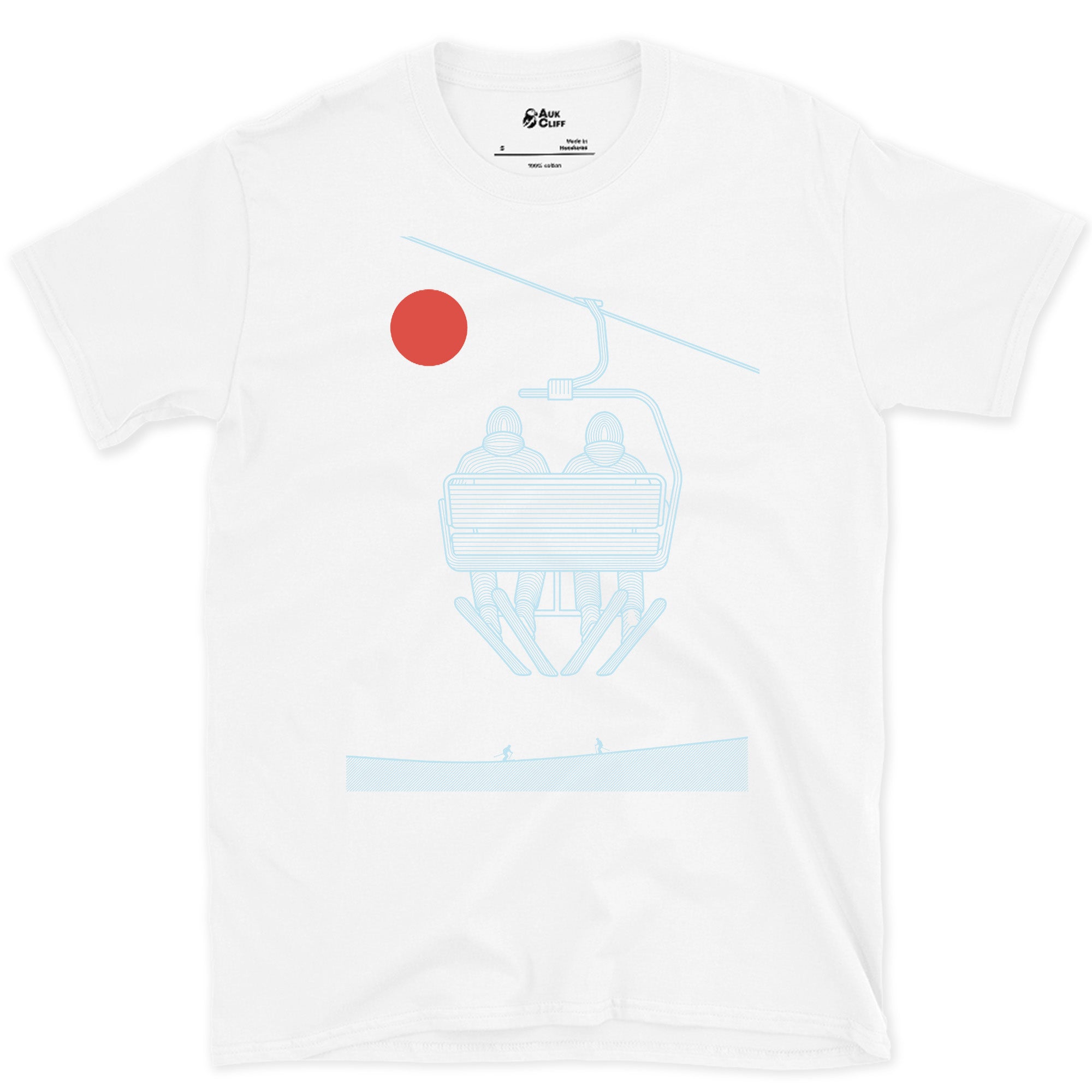 Two Riders, the Quiet Minute Before the Run design on a White Gildan Softstyle t-shirt