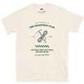 The Mountain Rock Does Not Move, Neither Do We design on a Natural Gildan Softstyle t-shirt