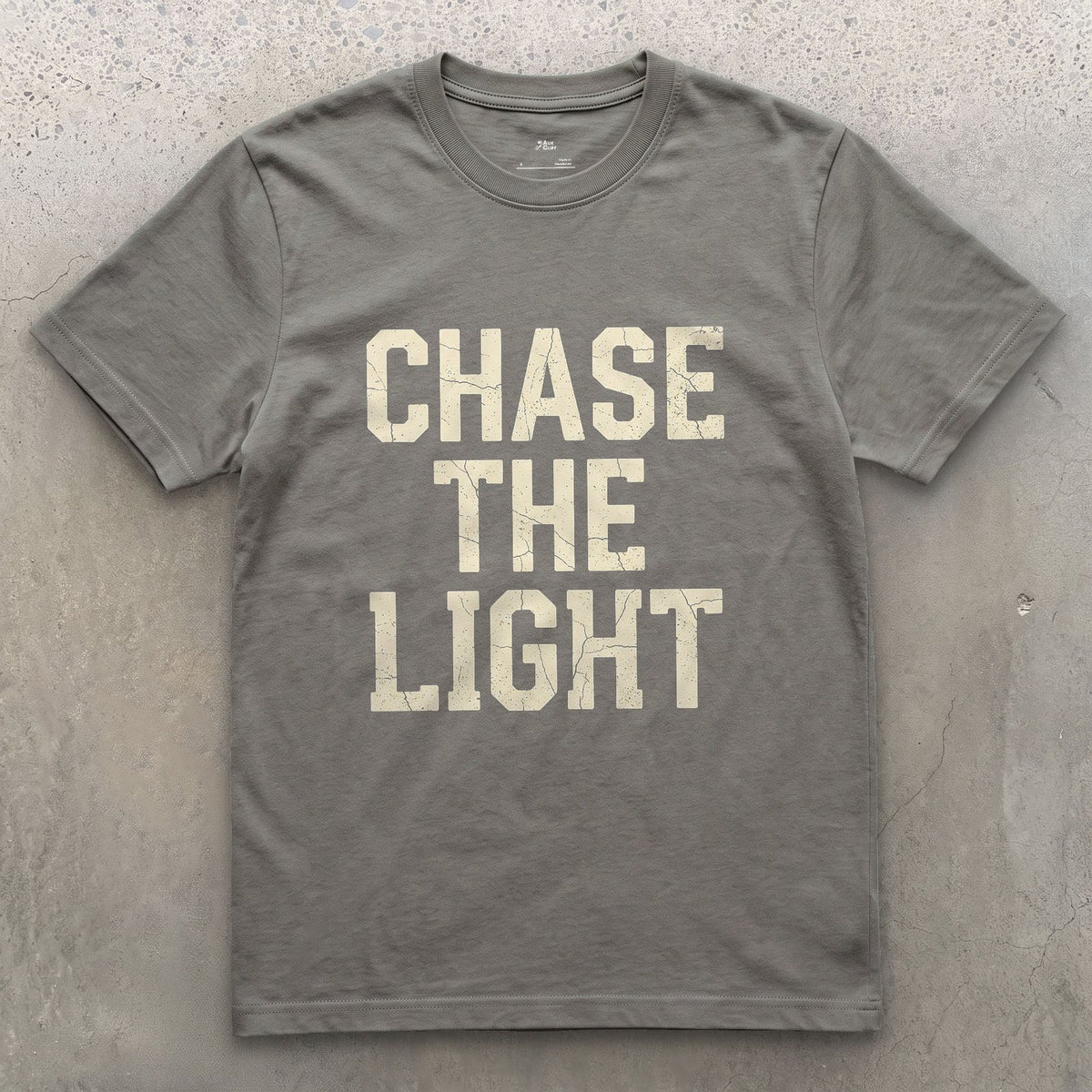 Chase the Light, Every Photographer Does design on a Charcoal Gildan Softstyle t-shirt