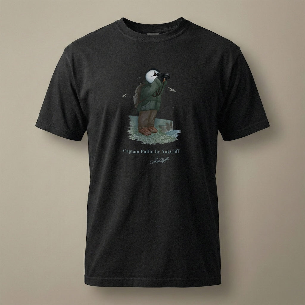 Captain Puffin Coastal Birder T-Shirt