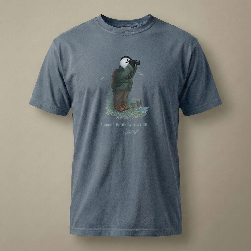Captain Puffin Coastal Birder T-Shirt