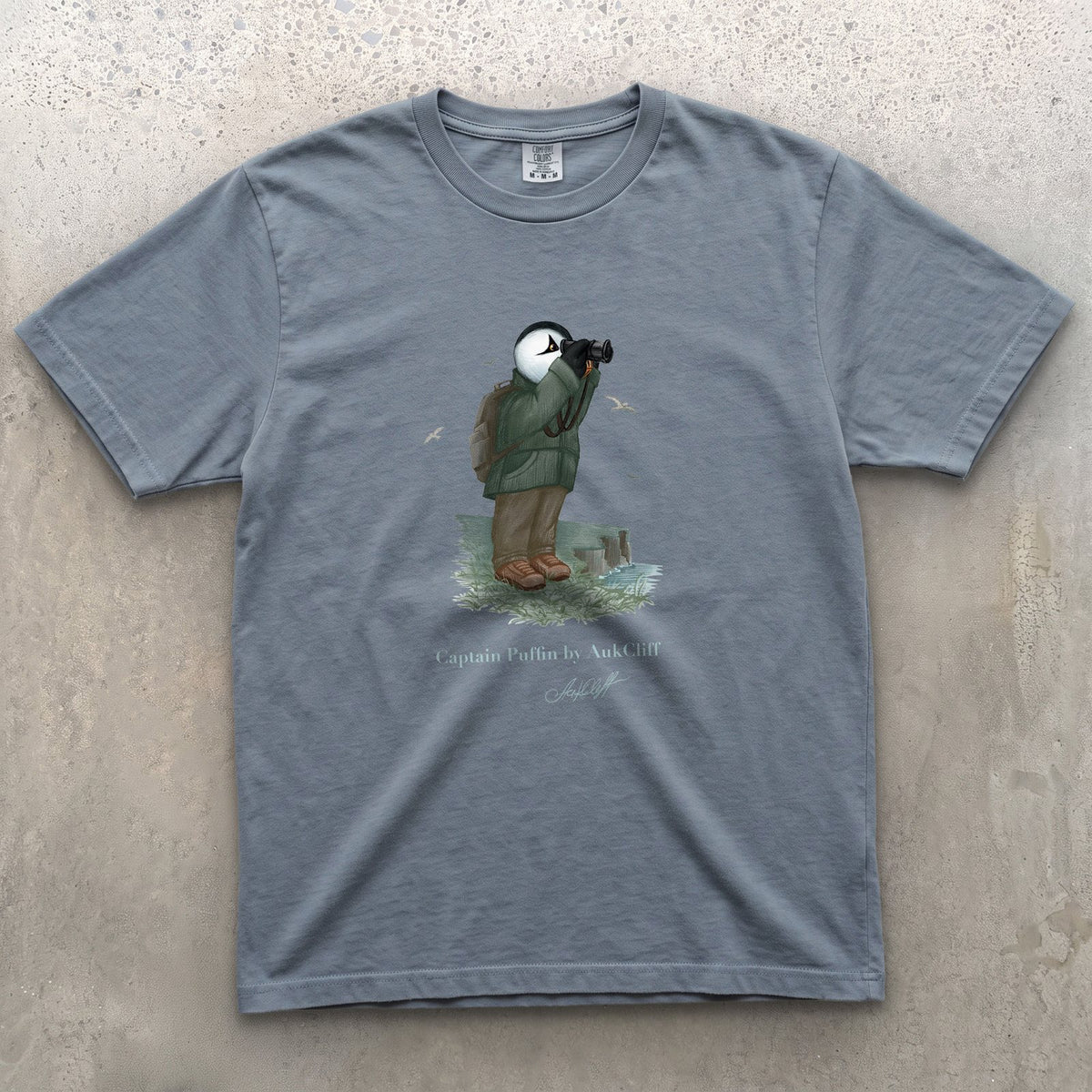 Captain Puffin Coastal Birder T-Shirt