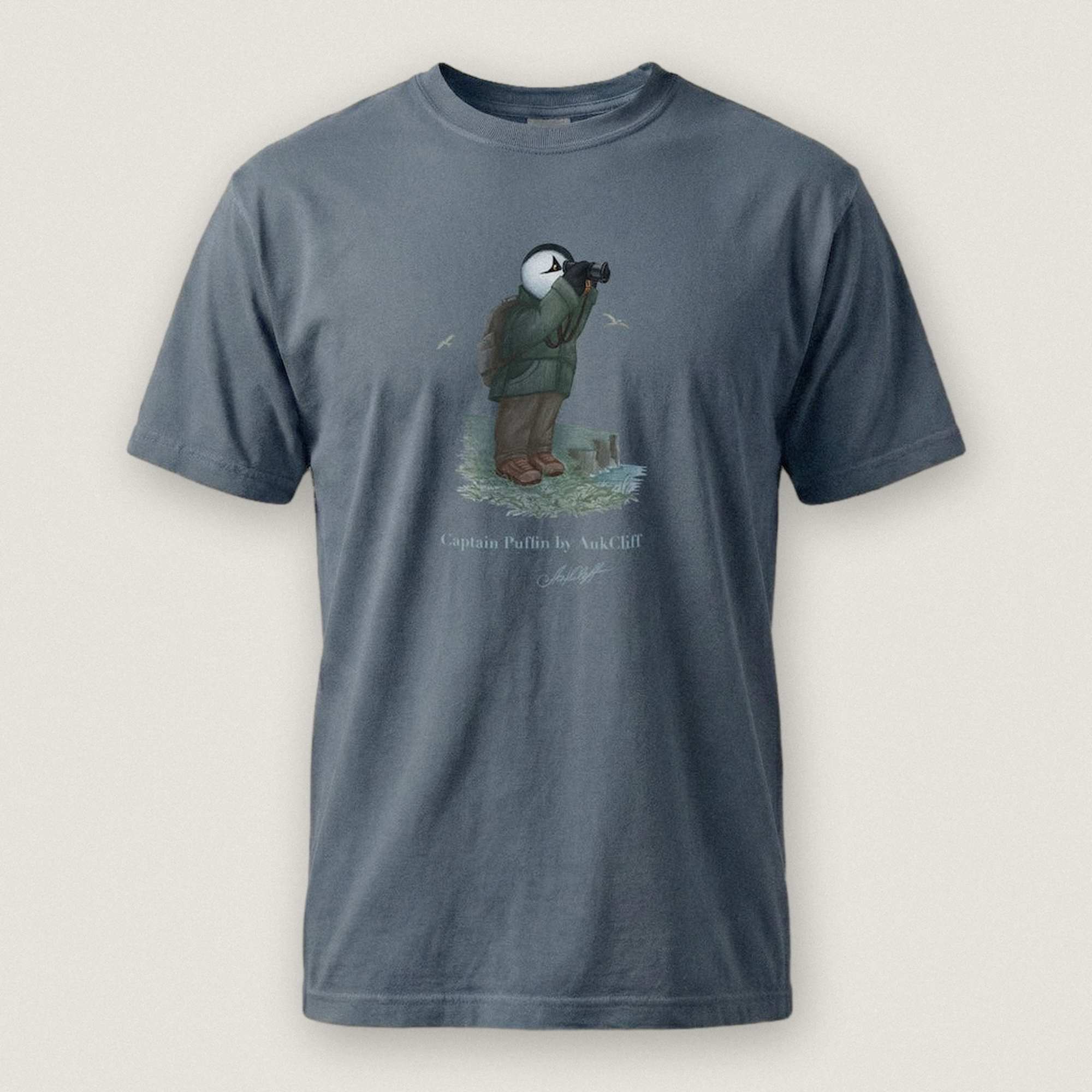 Captain Puffin Coastal Birder T-Shirt