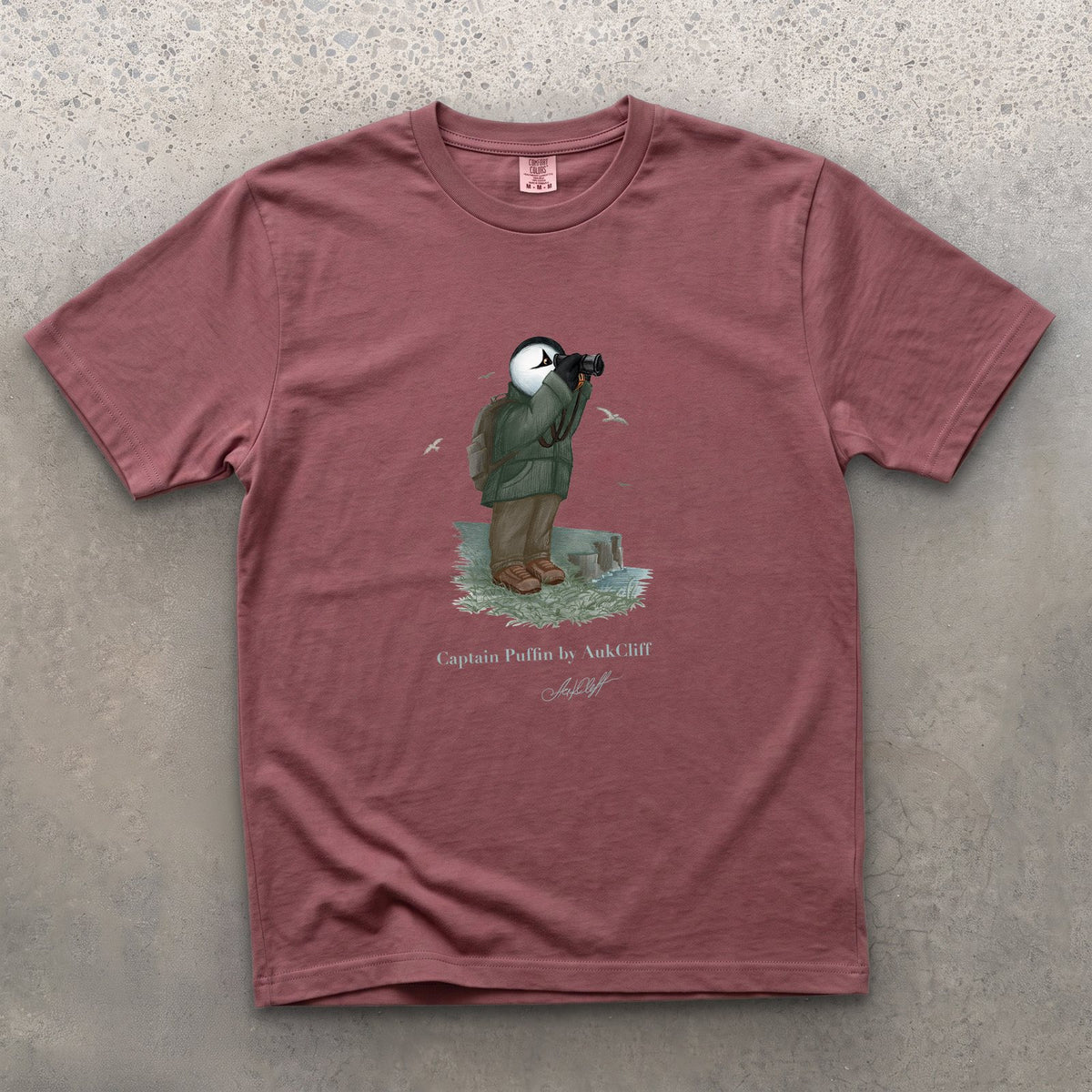 Captain Puffin Coastal Birder T-Shirt