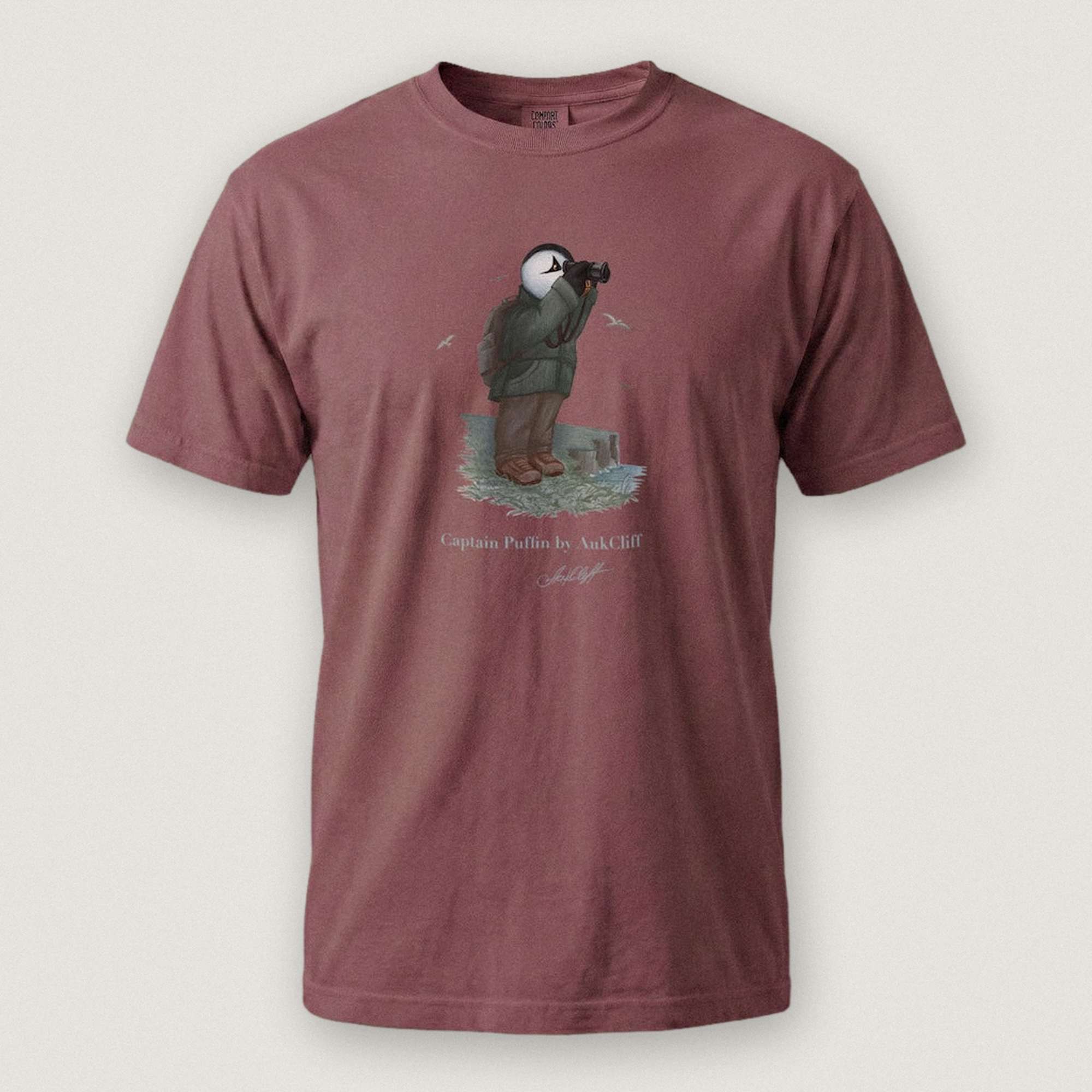Captain Puffin Coastal Birder T-Shirt