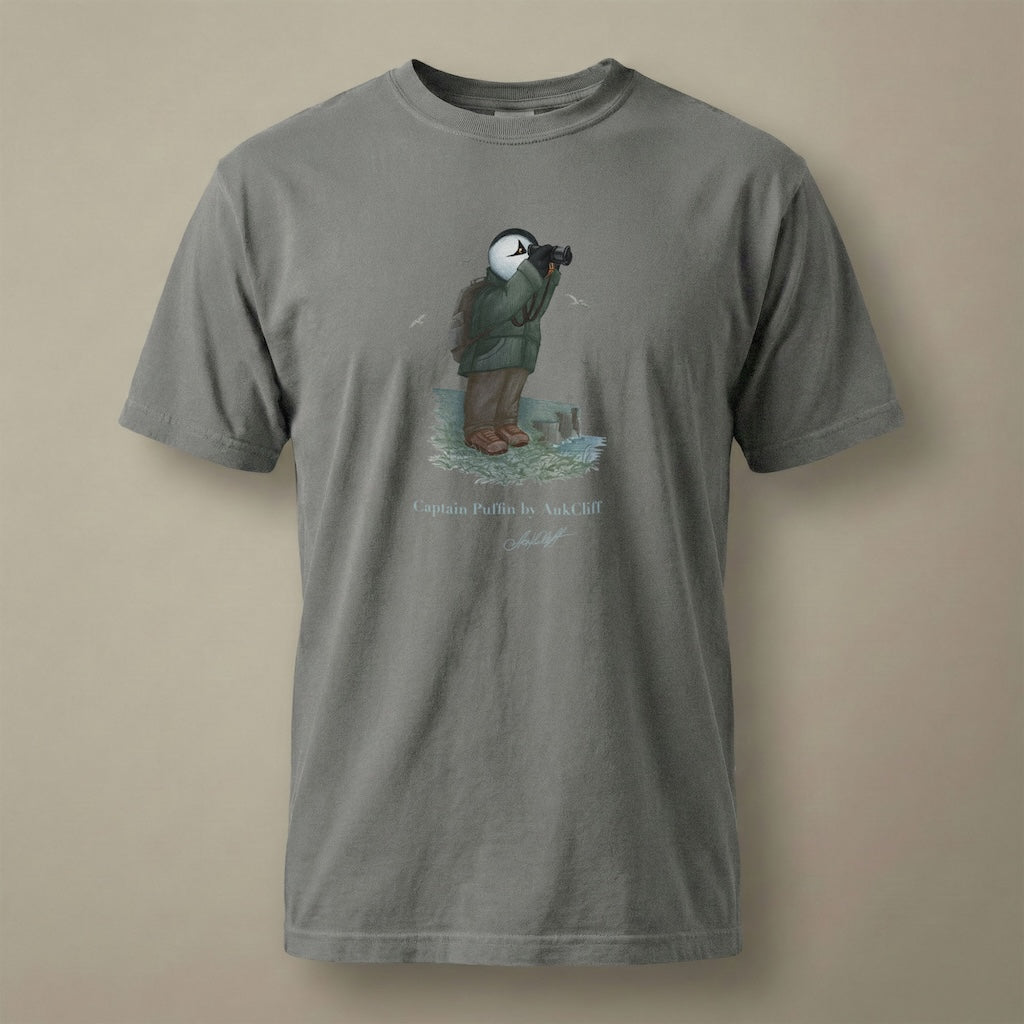 Captain Puffin Coastal Birder T-Shirt