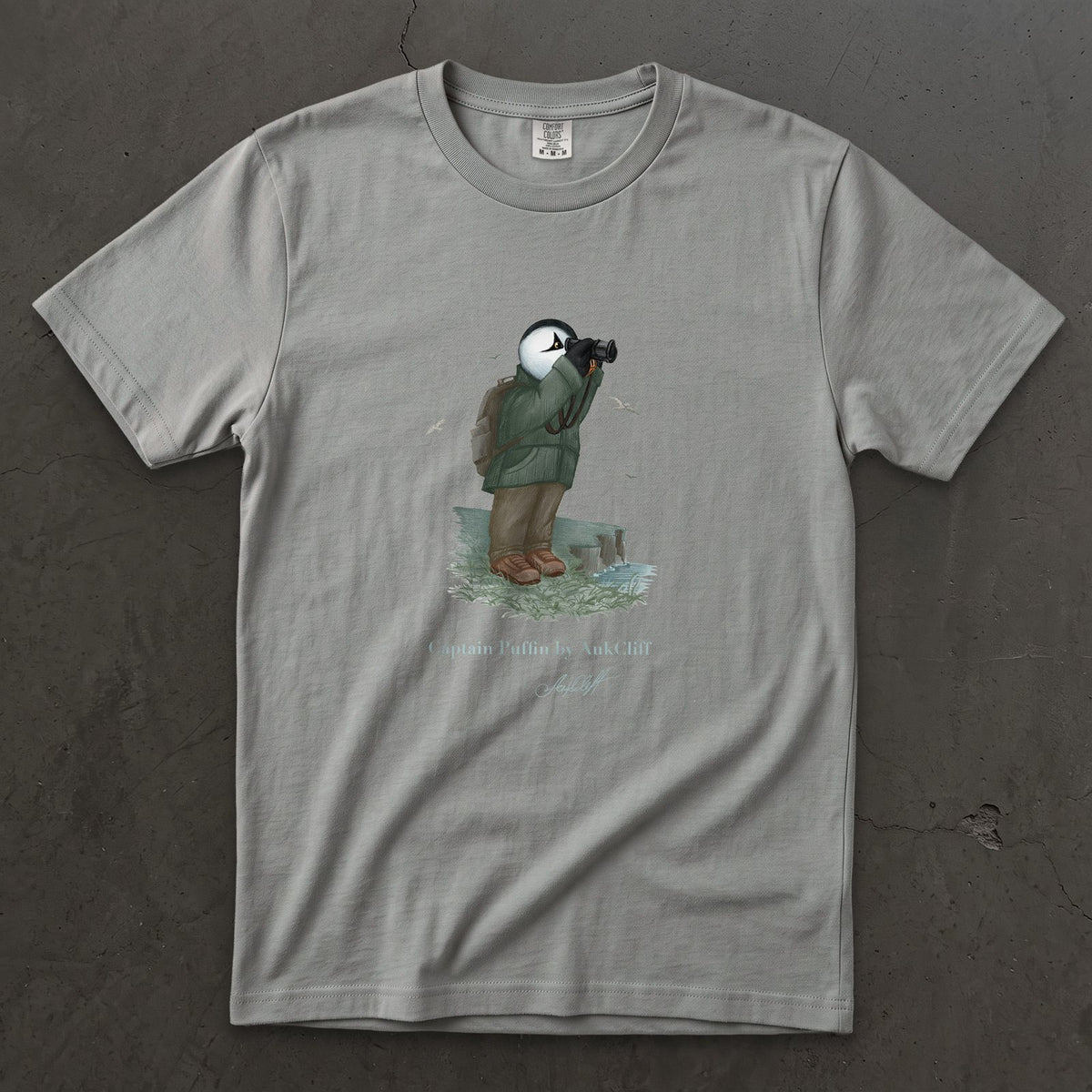 Captain Puffin Coastal Birder T-Shirt
