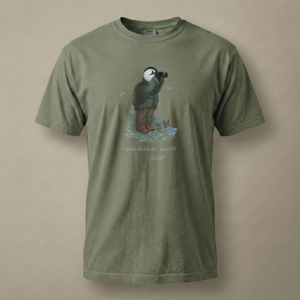 Captain Puffin Coastal Birder T-Shirt