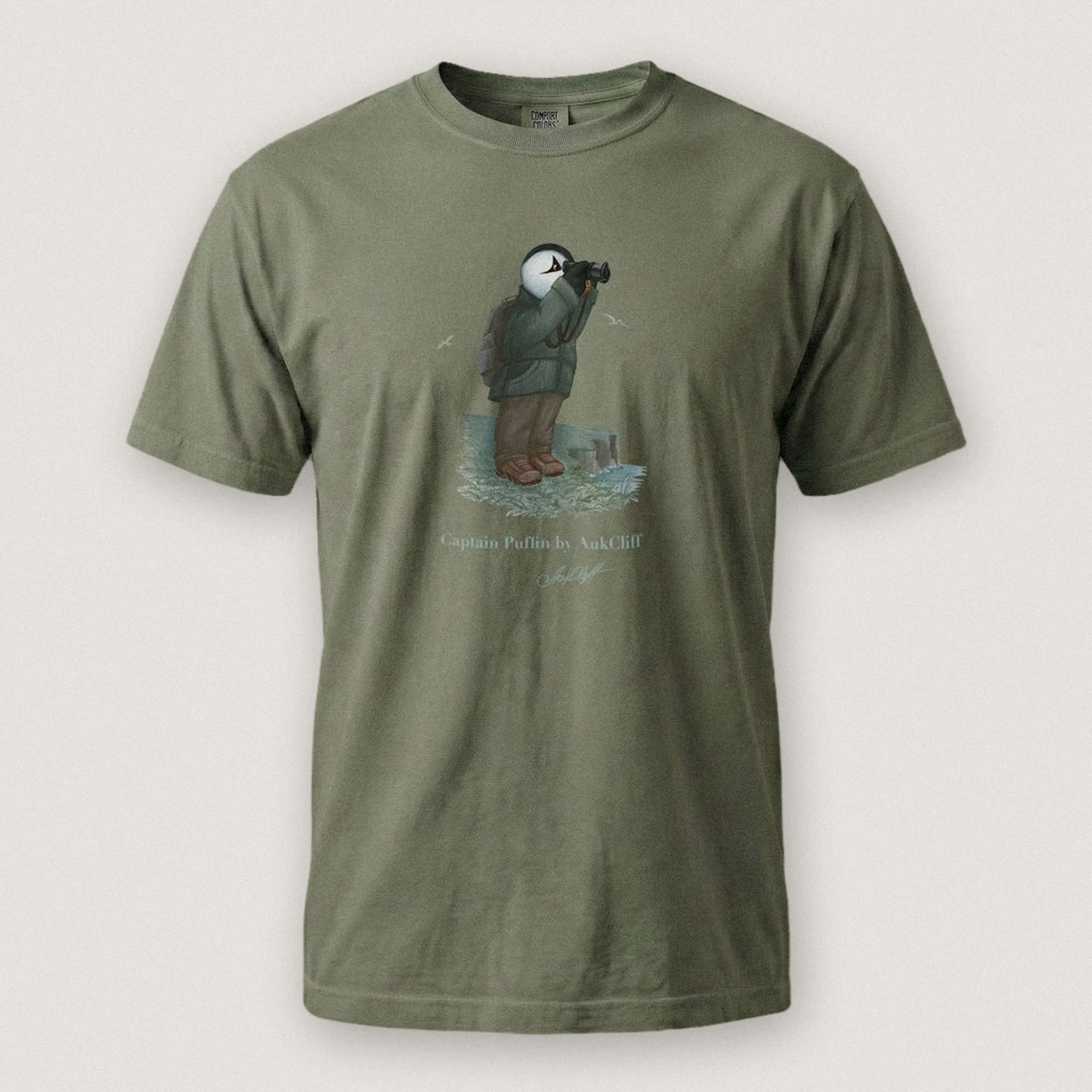 Captain Puffin Coastal Birder T-Shirt
