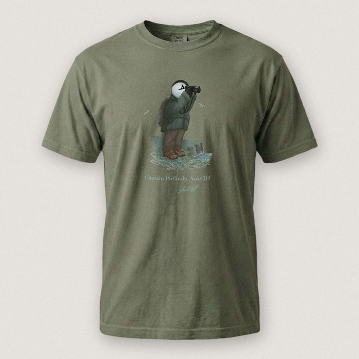 Captain Puffin Coastal Birder T-Shirt