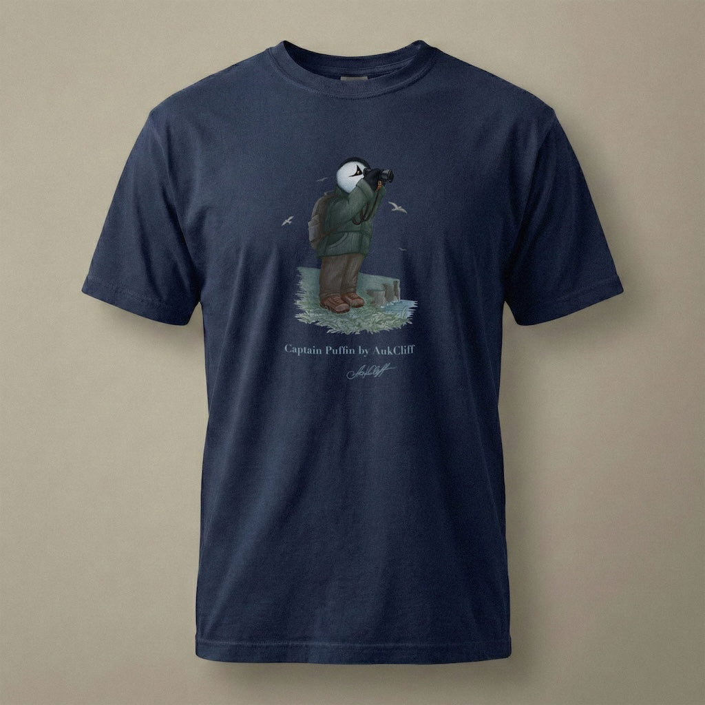 Captain Puffin Coastal Birder T-Shirt