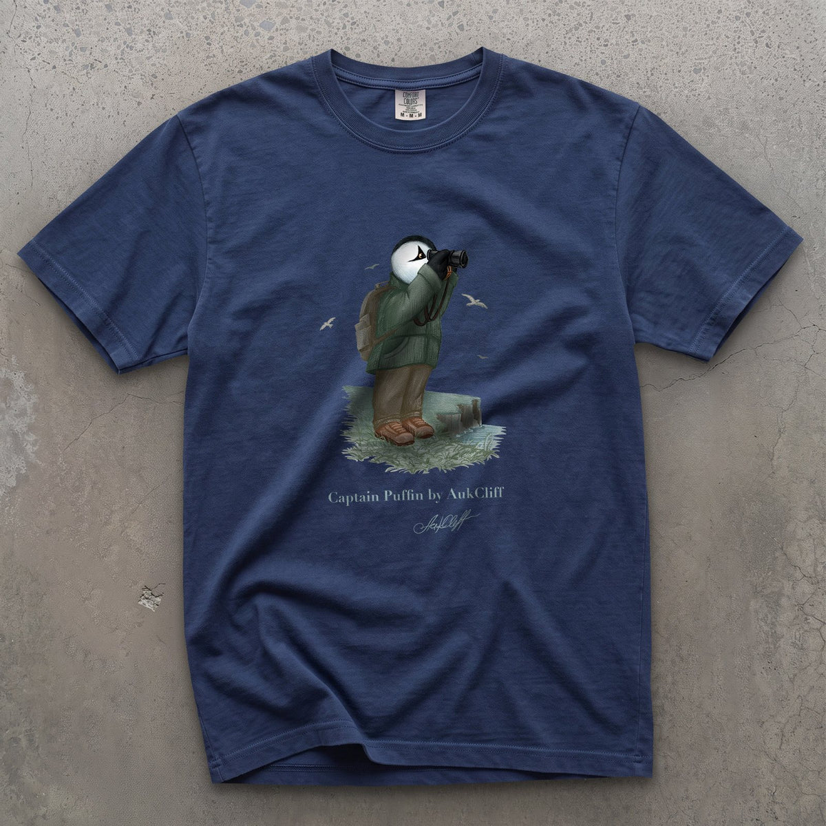 Captain Puffin Coastal Birder T-Shirt