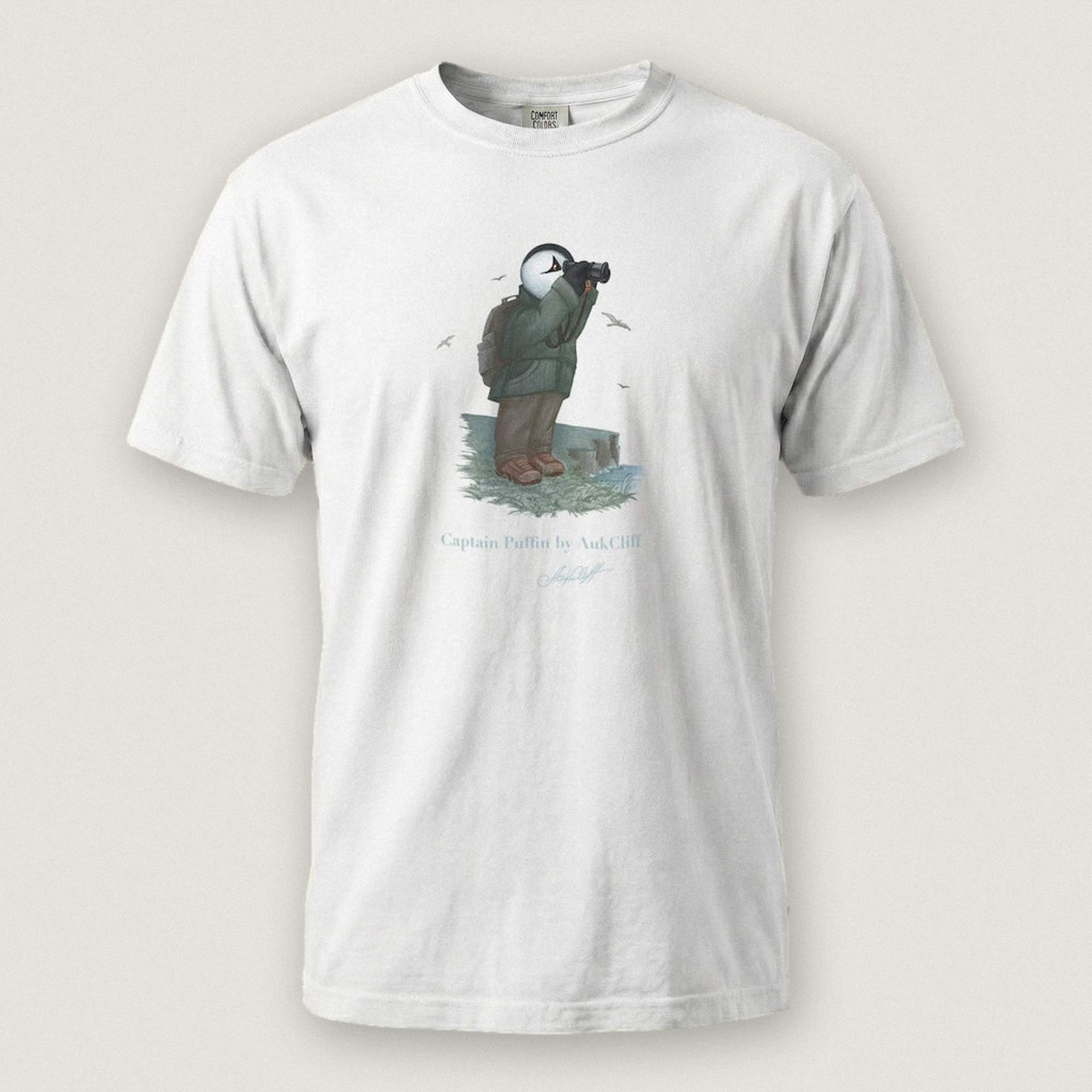 Captain Puffin Coastal Birder T-Shirt