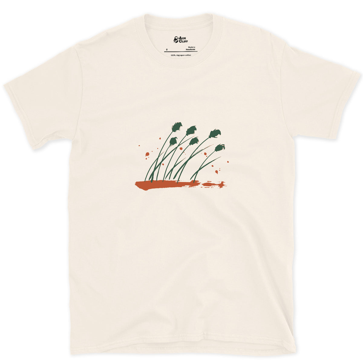 Cotton Grass, Thin Stems design on a Natural Gildan Softstyle t-shirt